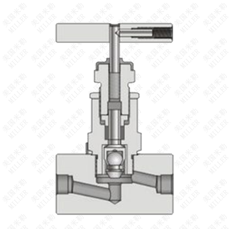 进口承插焊针型阀结构图 进口承插焊针型阀结构图